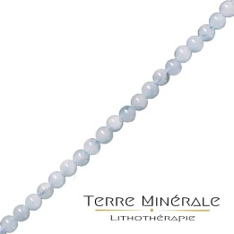 Collier Aigue Marine 8 mn