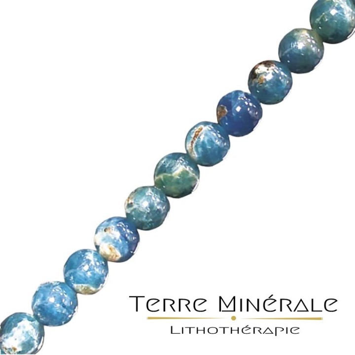 Collier Apatite Bleue 6 mn