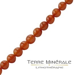 Collier Cornaline boules 6 Mn