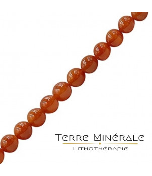 Collier Cornaline boules 6 mn – BIJOUX FANTAISIE TRESSERVE 73