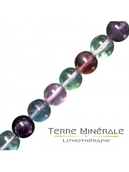 Collier Fluorite boules 6 mn