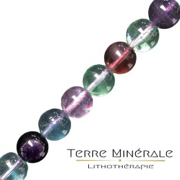Collier Fluorite boules 6 mn