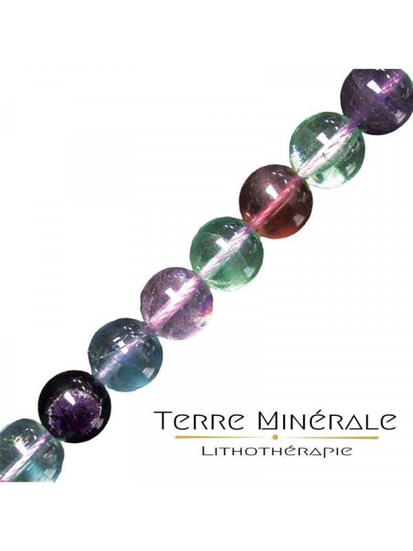 Collier Fluorite boules 6 mn