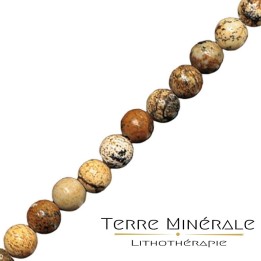 Collier Jaspe Paysage 8 mn
