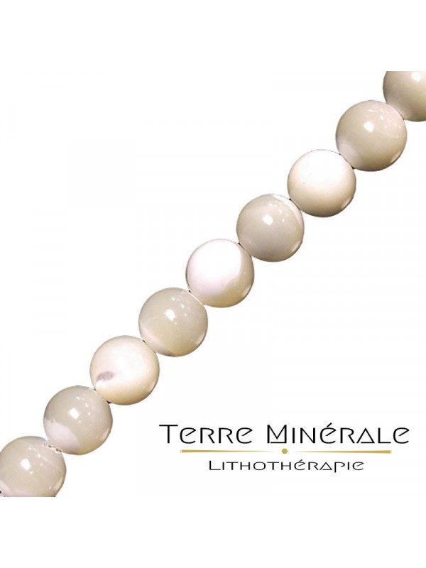 Collier Nacre boules 8 mn