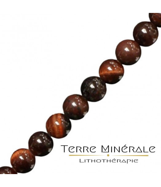 Collier Oeil de Taureau boules 6 mn