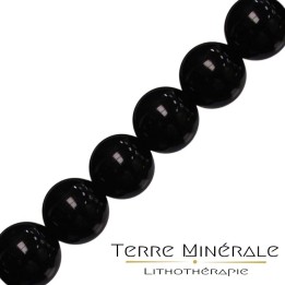 Collier Onyx Noir boules 8 mn
