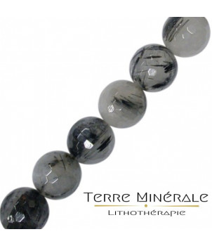 Collier Quartz à Tourmaline facetté 8 mm – BIJOUX FANTAISIE MONTAGNIEU 01