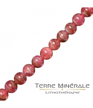 Collier Rhodochrosite boules 6 mm – BIJOUX FANTAISIE MONTAGNIEU 01