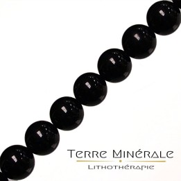 Collier Tourmaline Noire 6 mm