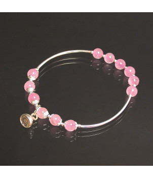 Bracelet Quartz Rose argent 0.925 – BIJOUX FANTAISIE RUNGIS 94