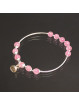 Bracelet Quartz Rose argent 0.925