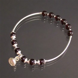 Bracelet Grenat argent 0.925