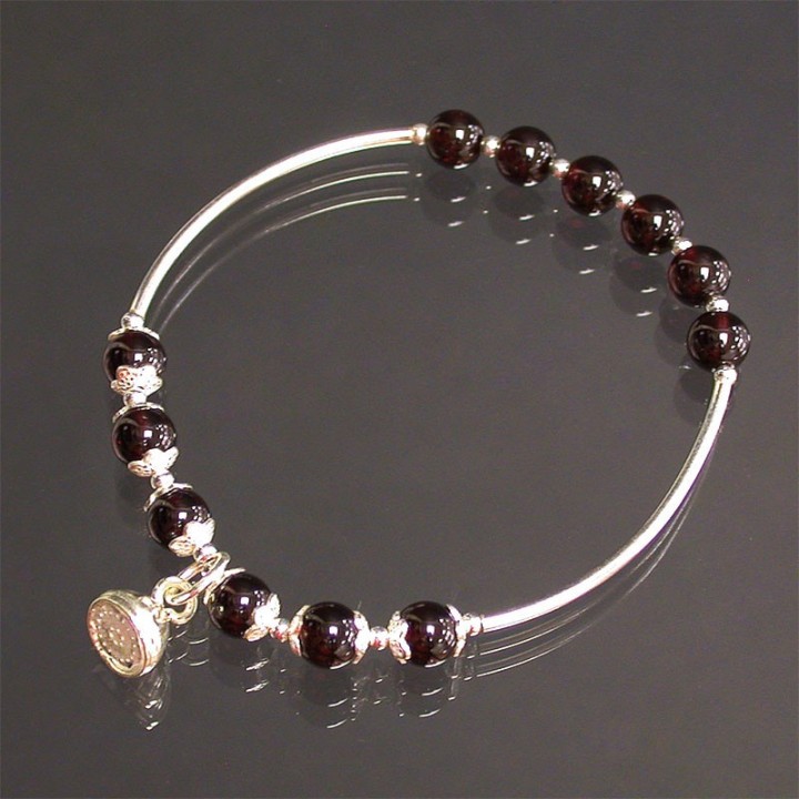 Bracelet Grenat argent 0.925