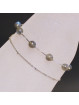 Bracelet Labradorite 6 mn Chaine double argent 0.925