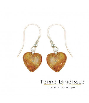 Boucles d'oreilles Coeurs en Ambre – BIJOUX FANTAISIE BOHAS-MEYRIAT-RIGNAT 01