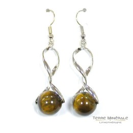 Boucles d'oreilles Oeil de Tigre