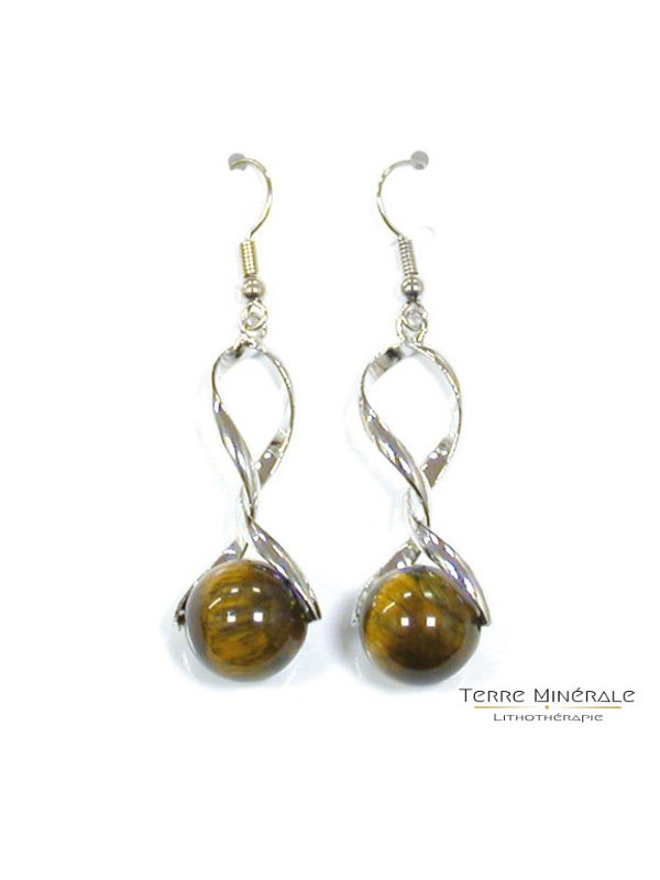 Boucles d'oreilles Oeil de Tigre