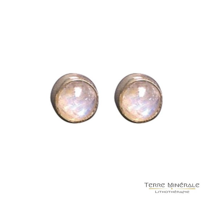 Boucles d'oreilles Pierre de Lune argent 0.925