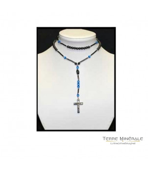 Chapelet Hématite 90 CM Pendant 15 CM – BIJOUX FANTAISIE BANNOST-VILLEGAGNON 77