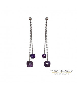 Boucles d'oreilles pendantes Labradorite - Chaine argent 0.925 rhodié – BIJOUX FANTAISIE ÉCHEVIS 26