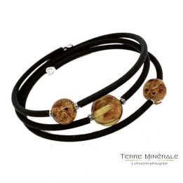 Bracelet Ambre 3 boules à mémoire de forme