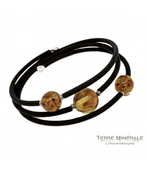 Bracelet Ambre 3 boules à mémoire de forme – BIJOUX FANTAISIE HÉRICY 77