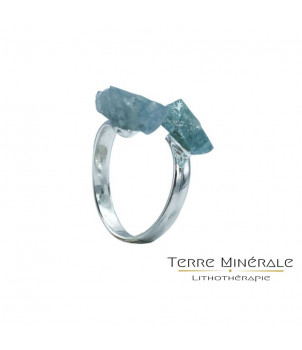 Bague réglable Aigue Marine 2 pointes – BIJOUX FANTAISIE SAINT-ONDRAS 38
